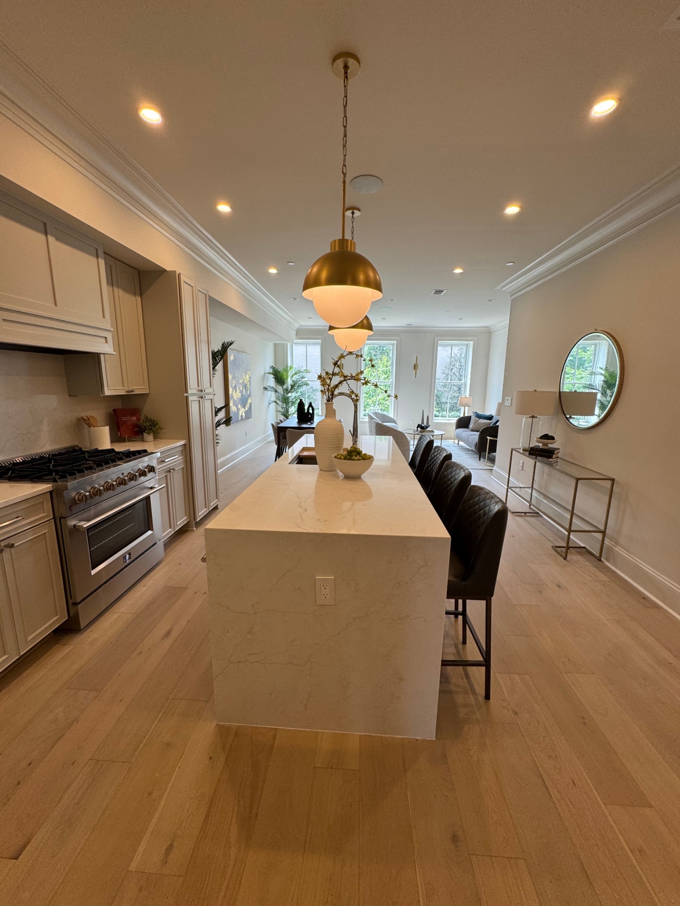 Gold Pendant Kitchen